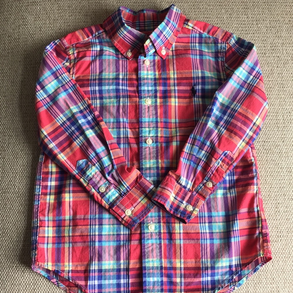 Ralph Lauren plaid button down shirt